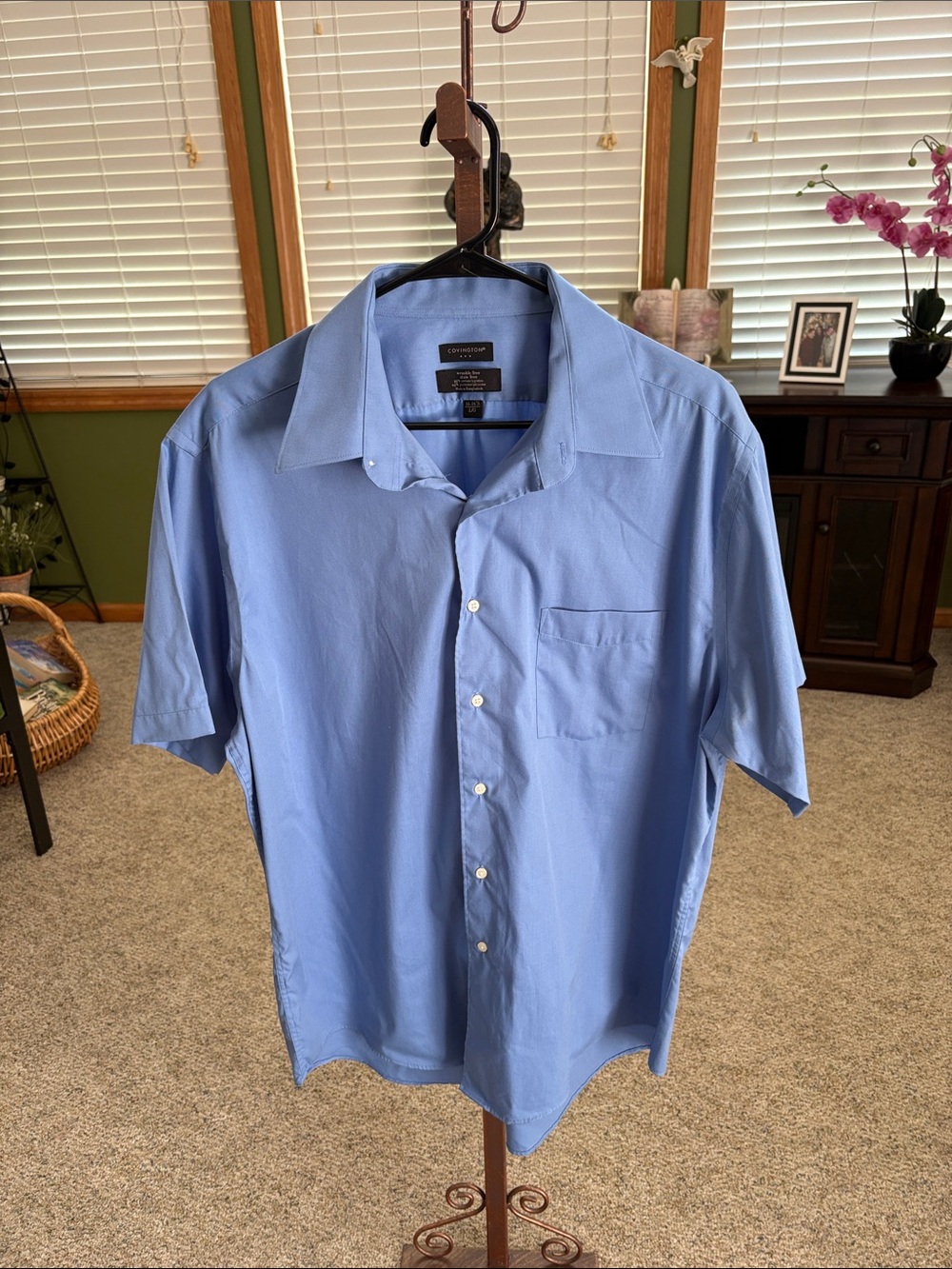 Covington Light Blue Short Sleeve Button-Down Shirt